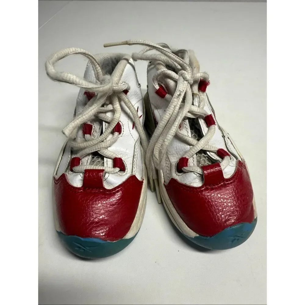 REEBOK QUESTION MID INFANT/TODDLER RED WHITE Size 9
